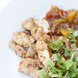 Signature Grilled Chicken Topped with House-Made Mango Chutney