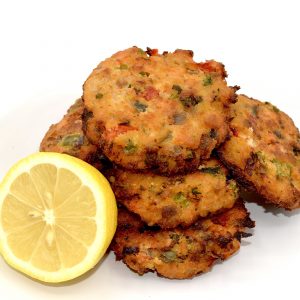 Lemon Caper Salmon Cakes